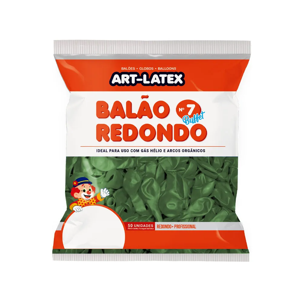 BALÃO ART LATEX BUFFET NUMERO 7