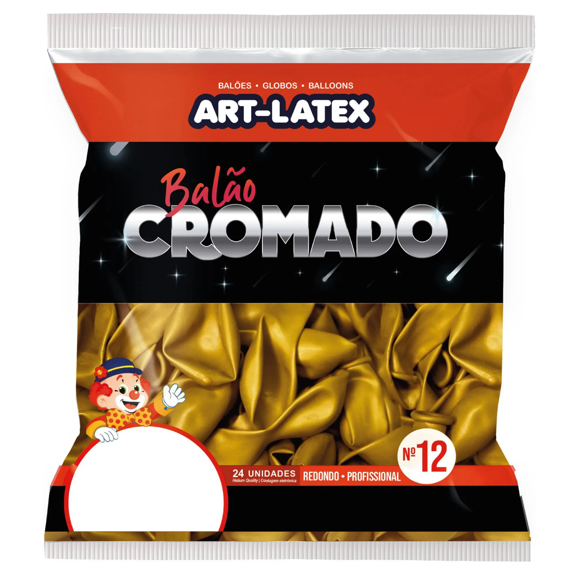 BALÃO CROMADO ART LATEX 12