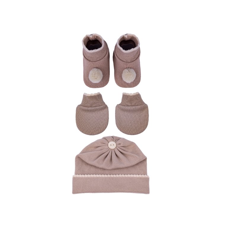 Cópia de Bege com Natural Pompom