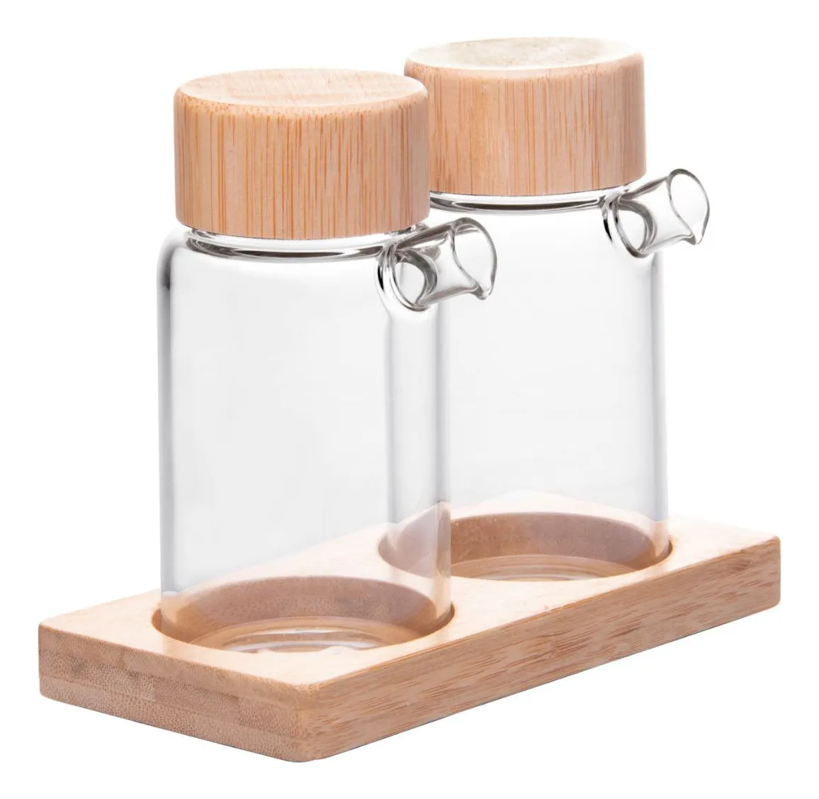 CONJUNTO DE GALHETERO DE VIDRO COM TAMPA WOLFF