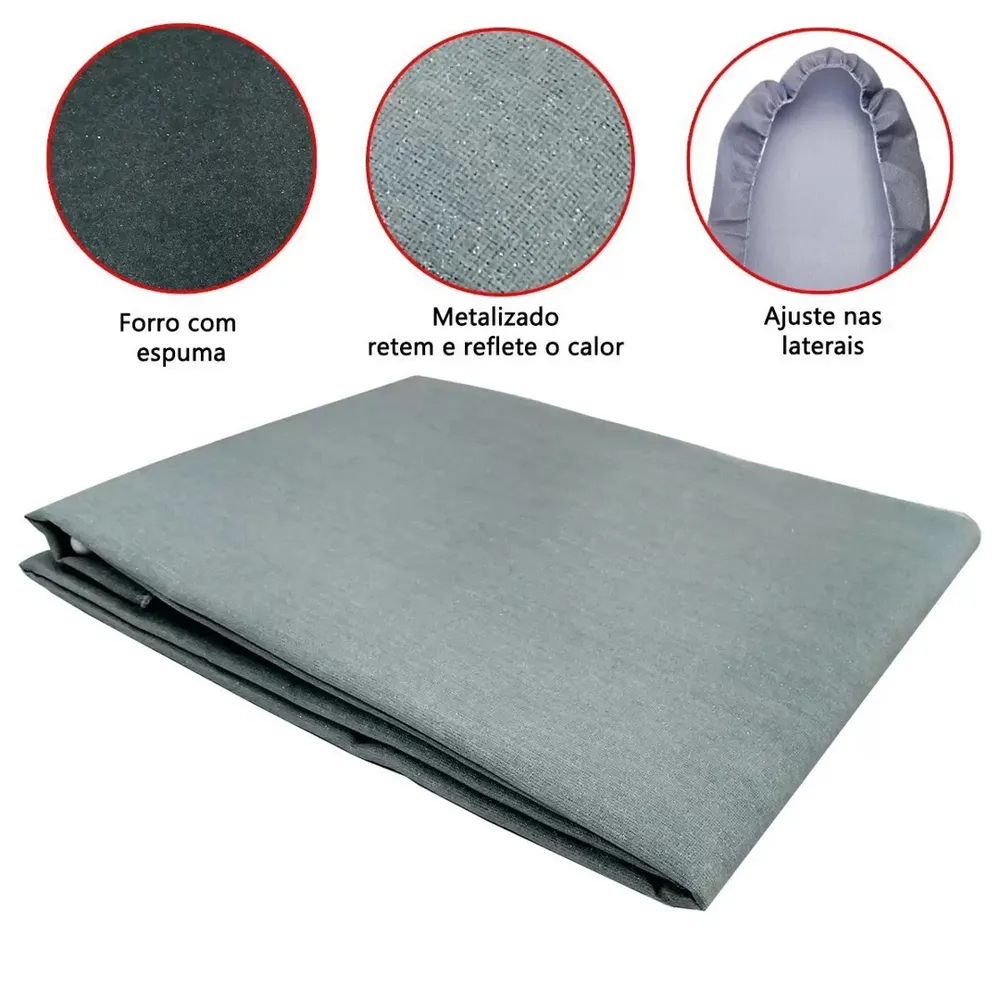 FORRO PARA TÁBUA DE PASSAR METALIZADO COM ESPUMA GRANDE SECALUX 02